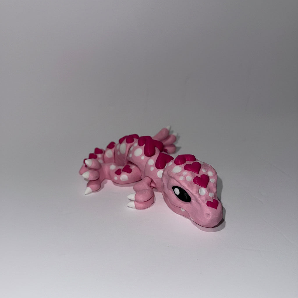 Heart T-Rex 3D articulated Dinosaur Flexi Fidget